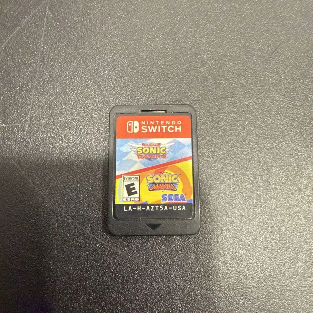 Sonic Mania & Team Sonic Racing Double Pack 2 Games In 1 Case & Cartridge Tested